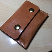 hand sew leather pouch